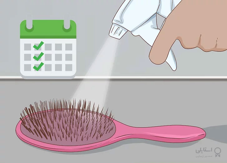 تمیز کردن برس مو 
