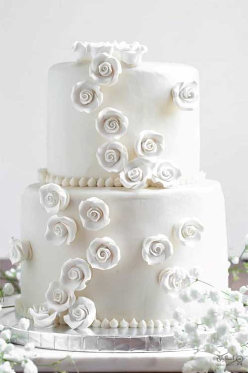 کیک عروسی وگان وانیلی