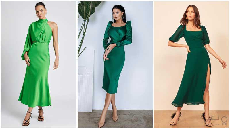 لباس کوکتل سبز