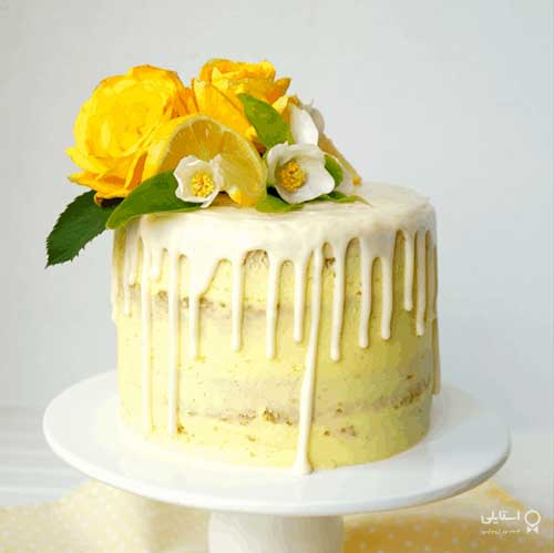 کیک لایه ای لیمو وگان