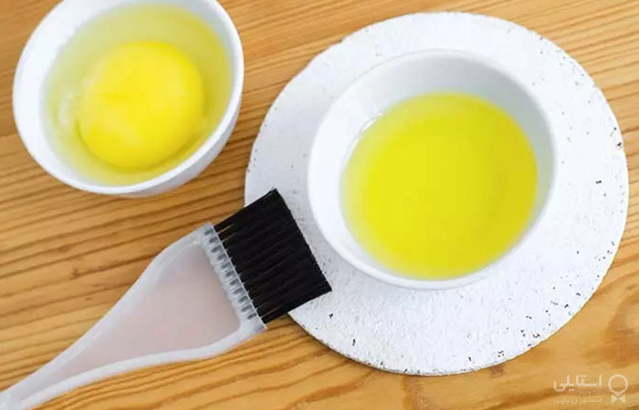 تخم مرغ و روغن زیتون برای صاف کردن مو