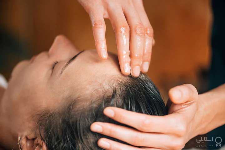 ماساژ پوست سر برای جلوگیری از ریزش مو