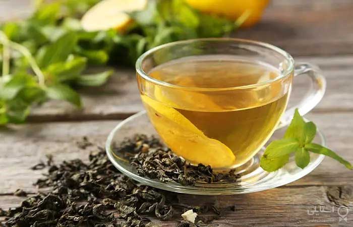 چای سبز درمان خانگی جوش سر سیاه