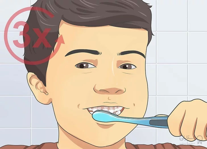 مسواک زدن دندان