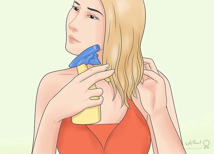 اسپری کردن مو با آب 