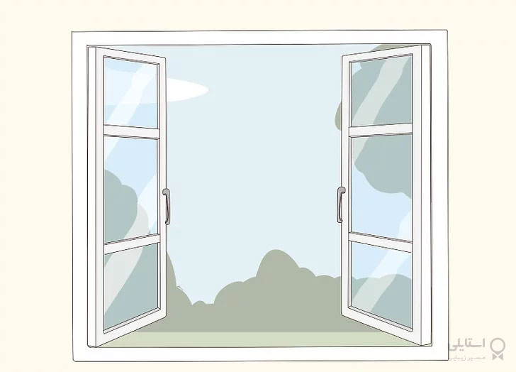 باز کردنن پنجره برای تهویه هوا