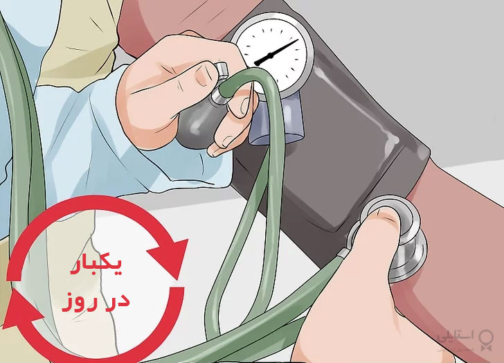 گرفتن فشار خون بیمار توسط پزشک