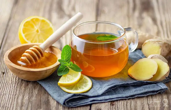 چای لیمو با زنجبیل و عسل