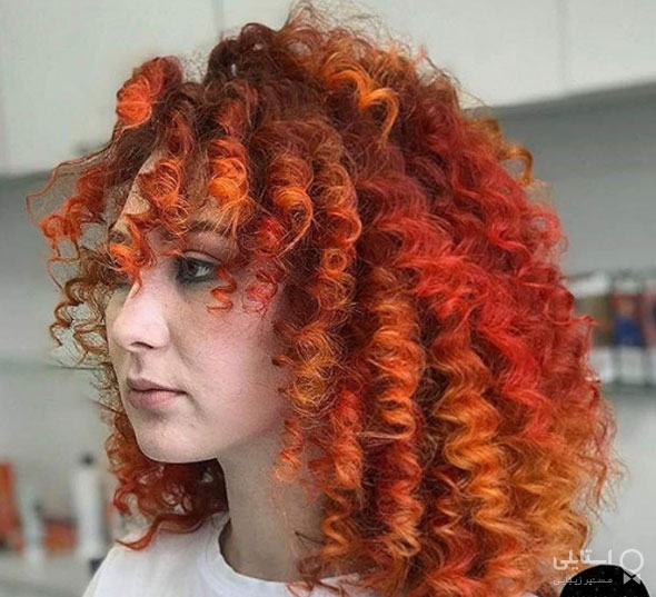 رنگ موی قرمز نارنجی
