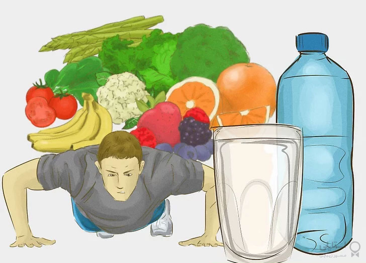 ورزش کردن- نوشیدن آب و آب میوه 