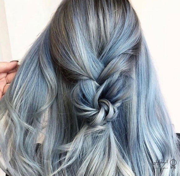 رنگ موی آبی پاستیلی