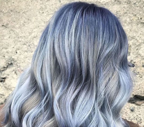 رنگ موی آبی خاکستری